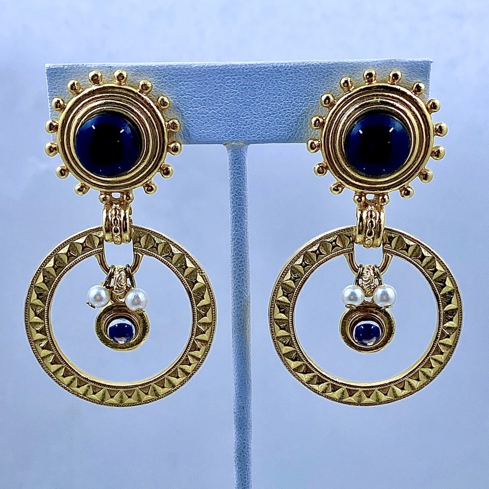 Vintage ROBERT ROSE Door Knocker Earrings